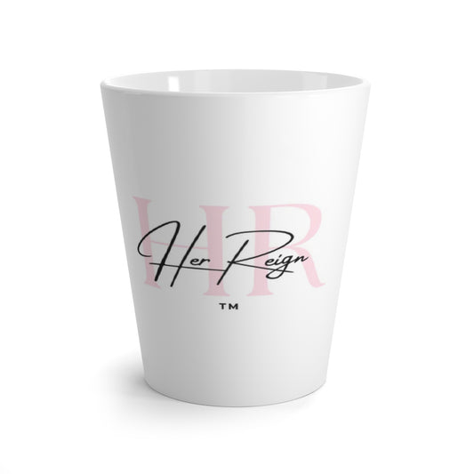 Her Reign Latte Mug — Feminine Script Logo Coffee Cup