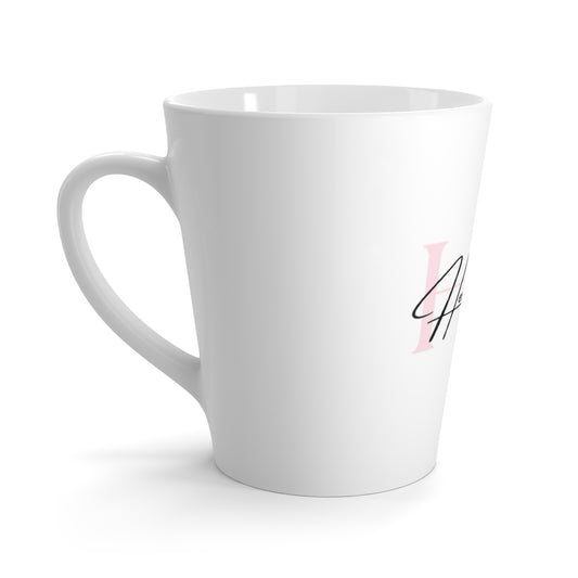 Her Reign Latte Mug — Feminine Script Logo Coffee Cup